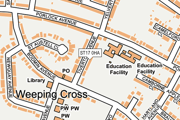ST17 0HA map - OS OpenMap – Local (Ordnance Survey)