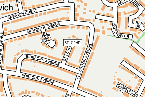 ST17 0HD map - OS OpenMap – Local (Ordnance Survey)