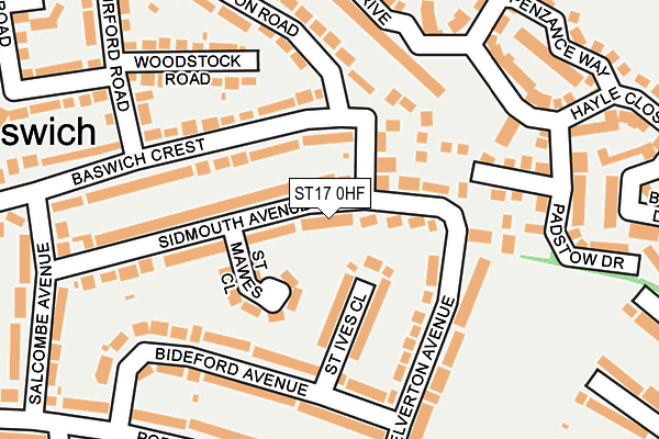 ST17 0HF map - OS OpenMap – Local (Ordnance Survey)