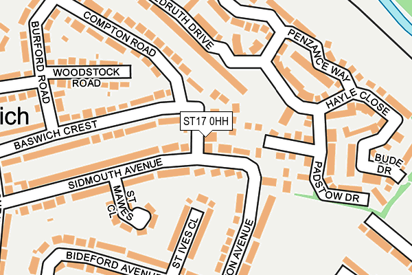 ST17 0HH map - OS OpenMap – Local (Ordnance Survey)
