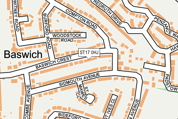 ST17 0HJ map - OS OpenMap – Local (Ordnance Survey)