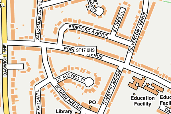 ST17 0HS map - OS OpenMap – Local (Ordnance Survey)