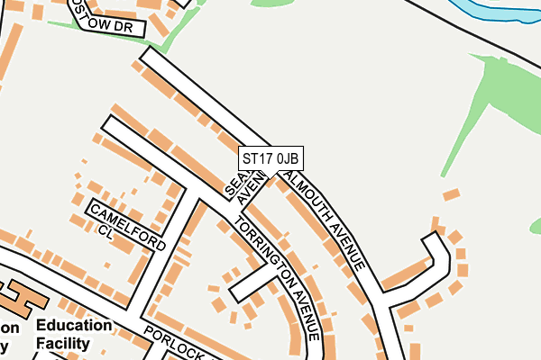 ST17 0JB map - OS OpenMap – Local (Ordnance Survey)