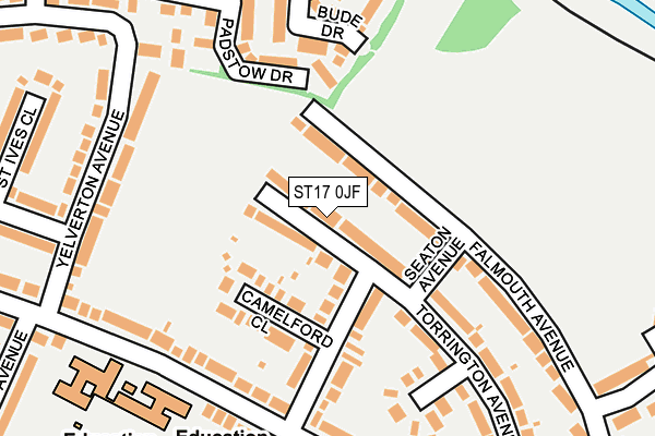 ST17 0JF map - OS OpenMap – Local (Ordnance Survey)