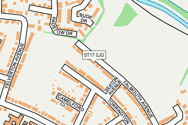 ST17 0JG map - OS OpenMap – Local (Ordnance Survey)