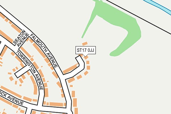 ST17 0JJ map - OS OpenMap – Local (Ordnance Survey)