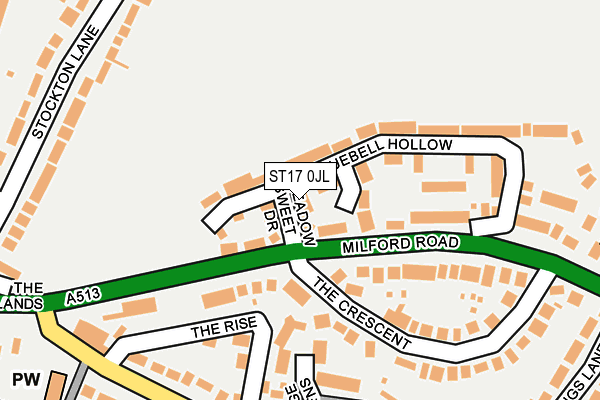 ST17 0JL map - OS OpenMap – Local (Ordnance Survey)
