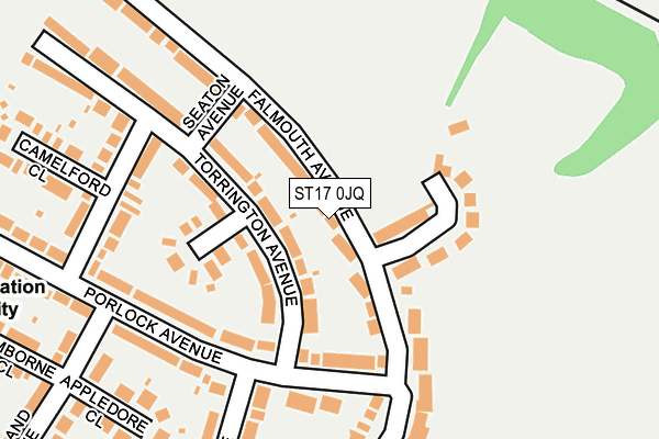 ST17 0JQ map - OS OpenMap – Local (Ordnance Survey)