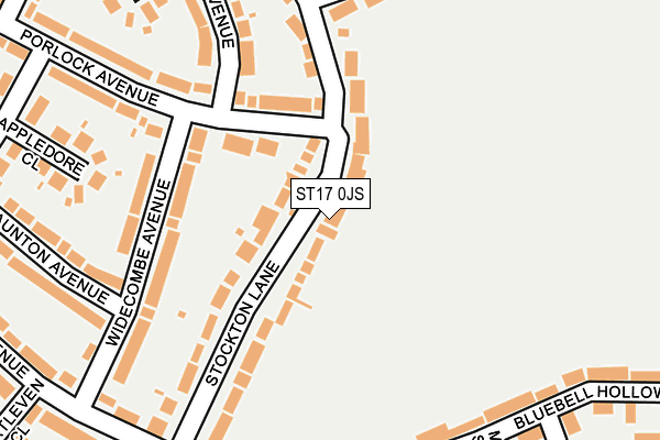 ST17 0JS map - OS OpenMap – Local (Ordnance Survey)