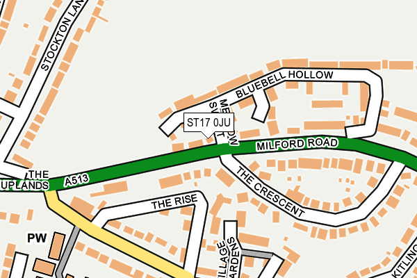 ST17 0JU map - OS OpenMap – Local (Ordnance Survey)