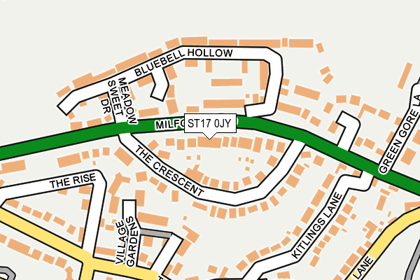 ST17 0JY map - OS OpenMap – Local (Ordnance Survey)
