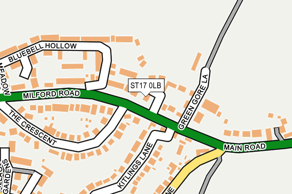 ST17 0LB map - OS OpenMap – Local (Ordnance Survey)
