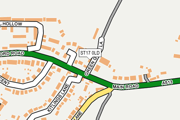 ST17 0LD map - OS OpenMap – Local (Ordnance Survey)
