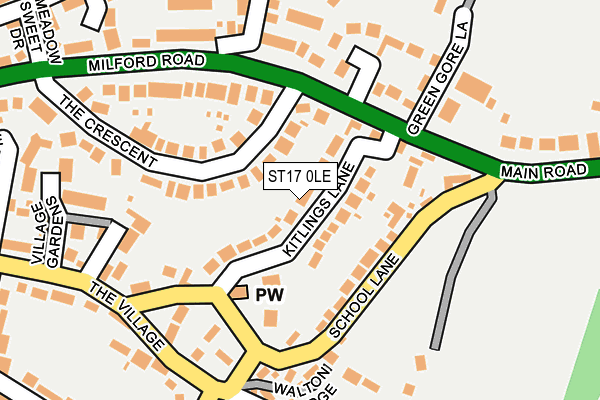 ST17 0LE map - OS OpenMap – Local (Ordnance Survey)
