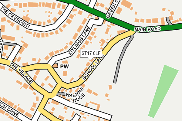 ST17 0LF map - OS OpenMap – Local (Ordnance Survey)