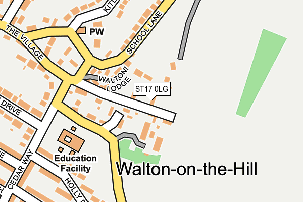 ST17 0LG map - OS OpenMap – Local (Ordnance Survey)