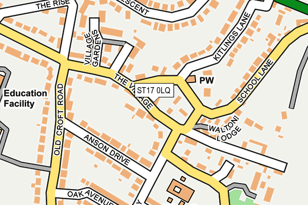 ST17 0LQ map - OS OpenMap – Local (Ordnance Survey)