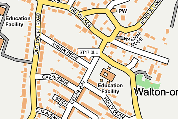 ST17 0LU map - OS OpenMap – Local (Ordnance Survey)