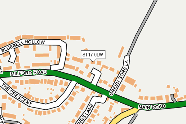 ST17 0LW map - OS OpenMap – Local (Ordnance Survey)