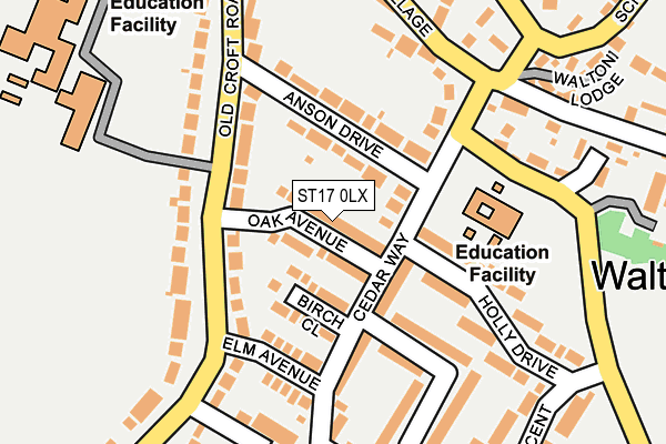 ST17 0LX map - OS OpenMap – Local (Ordnance Survey)
