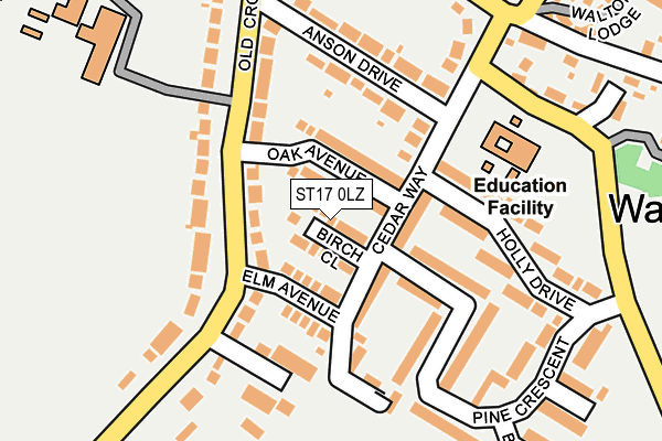 ST17 0LZ map - OS OpenMap – Local (Ordnance Survey)