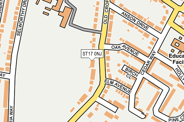 ST17 0NJ map - OS OpenMap – Local (Ordnance Survey)