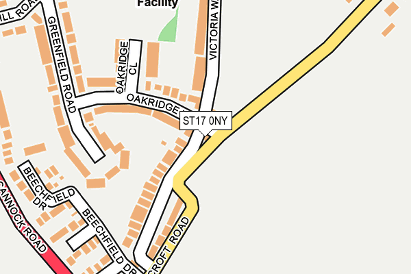 ST17 0NY map - OS OpenMap – Local (Ordnance Survey)