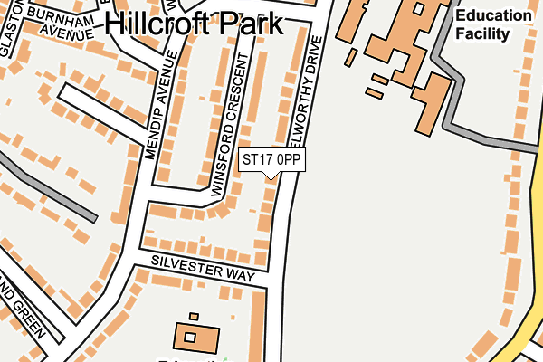 ST17 0PP map - OS OpenMap – Local (Ordnance Survey)