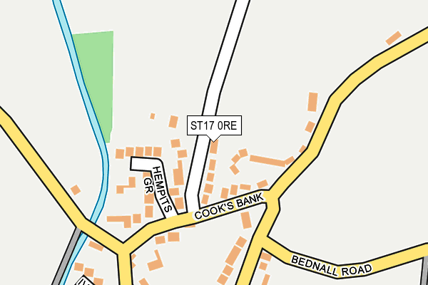 ST17 0RE map - OS OpenMap – Local (Ordnance Survey)