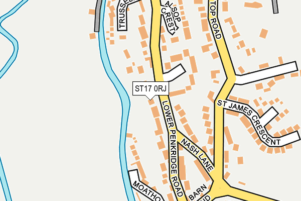 ST17 0RJ map - OS OpenMap – Local (Ordnance Survey)