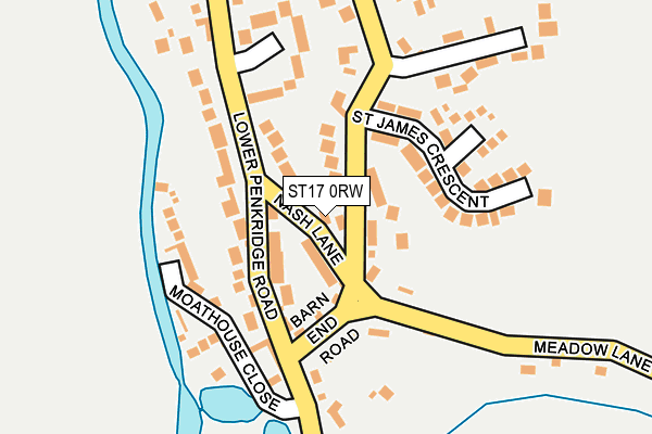 ST17 0RW map - OS OpenMap – Local (Ordnance Survey)