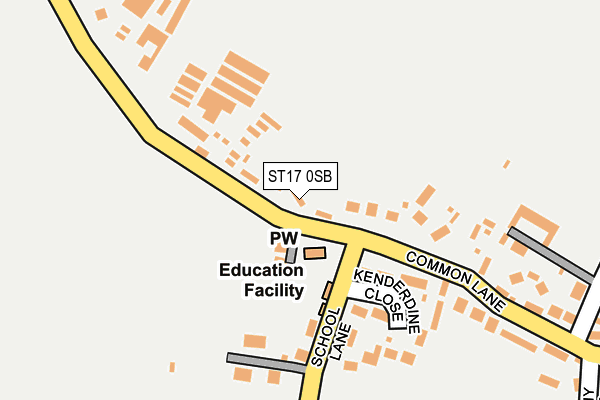 ST17 0SB map - OS OpenMap – Local (Ordnance Survey)