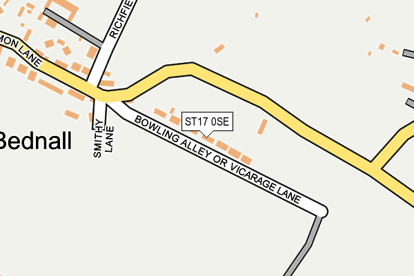 ST17 0SE map - OS OpenMap – Local (Ordnance Survey)