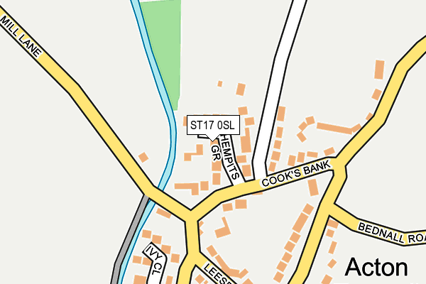 ST17 0SL map - OS OpenMap – Local (Ordnance Survey)