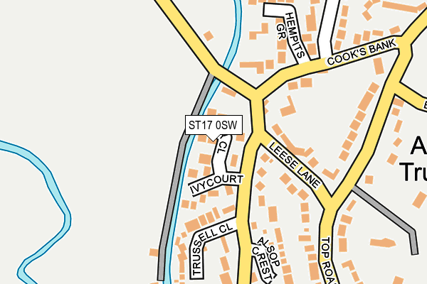 ST17 0SW map - OS OpenMap – Local (Ordnance Survey)