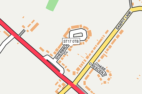 ST17 0TB map - OS OpenMap – Local (Ordnance Survey)