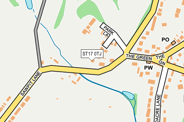 ST17 0TJ map - OS OpenMap – Local (Ordnance Survey)