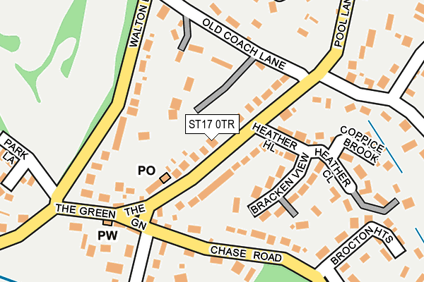 ST17 0TR map - OS OpenMap – Local (Ordnance Survey)