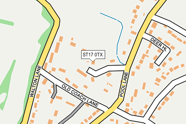 ST17 0TX map - OS OpenMap – Local (Ordnance Survey)