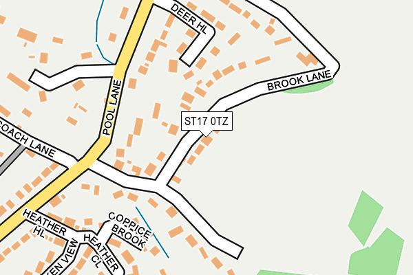 ST17 0TZ map - OS OpenMap – Local (Ordnance Survey)