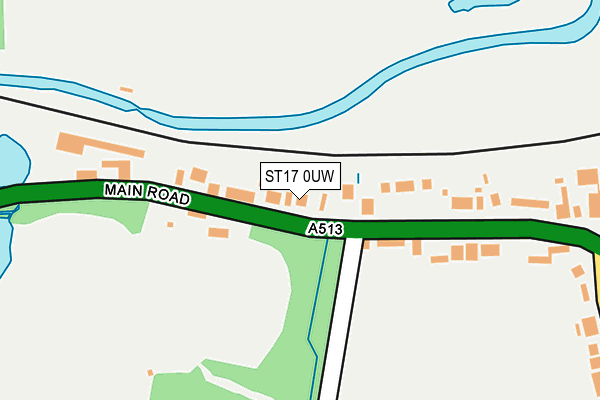 ST17 0UW map - OS OpenMap – Local (Ordnance Survey)