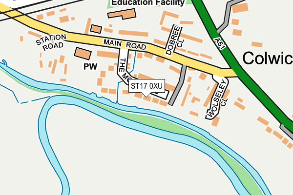 ST17 0XU map - OS OpenMap – Local (Ordnance Survey)