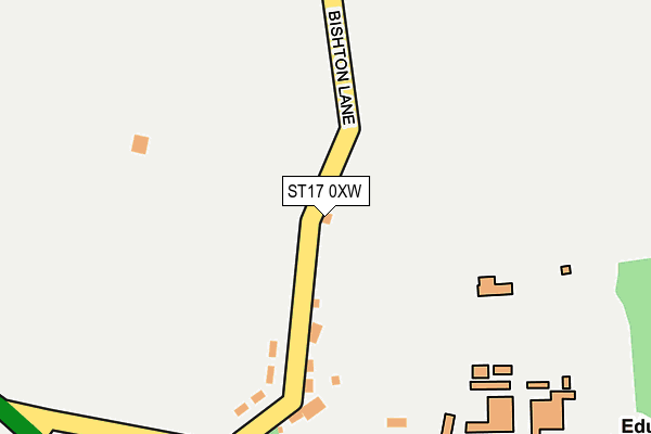 ST17 0XW map - OS OpenMap – Local (Ordnance Survey)