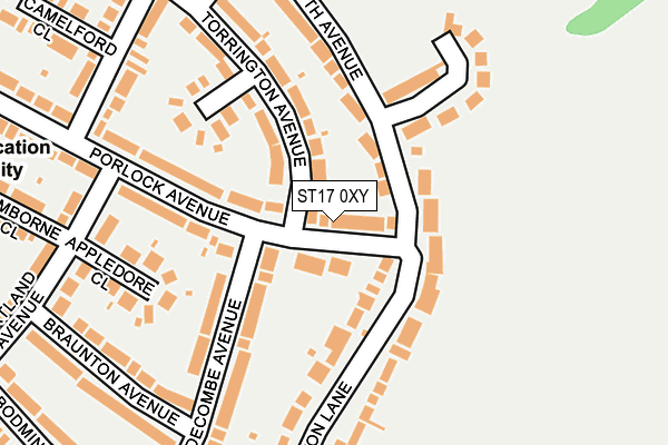 ST17 0XY map - OS OpenMap – Local (Ordnance Survey)