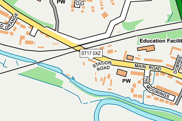 ST17 0XZ map - OS OpenMap – Local (Ordnance Survey)