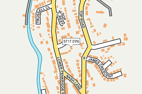 ST17 0YN map - OS OpenMap – Local (Ordnance Survey)