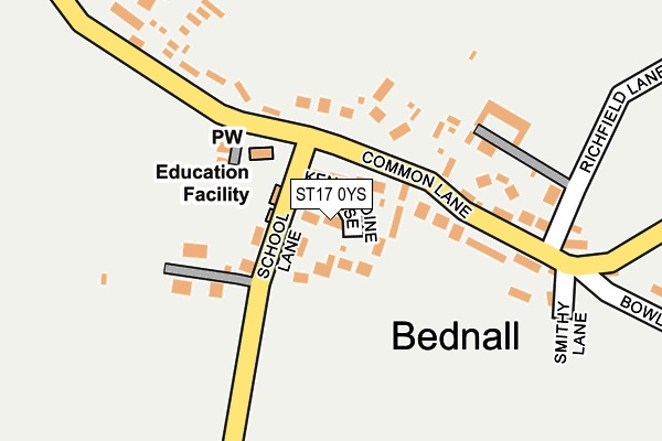 ST17 0YS map - OS OpenMap – Local (Ordnance Survey)