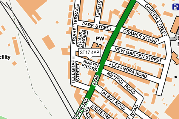 ST17 4AP map - OS OpenMap – Local (Ordnance Survey)