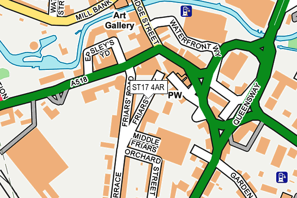 ST17 4AR map - OS OpenMap – Local (Ordnance Survey)
