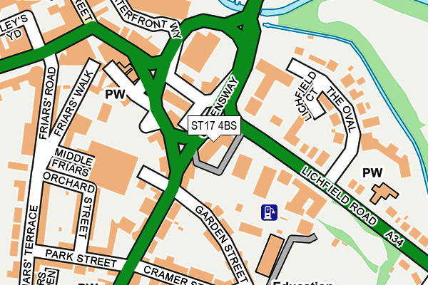 ST17 4BS map - OS OpenMap – Local (Ordnance Survey)